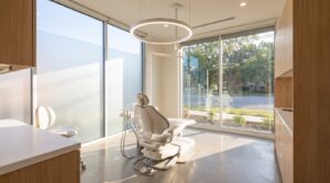 Modern dental operatory prepared for a dental implant appointment in Reseda