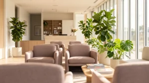 Welcoming waiting area at a dentist in Reseda for patients noticing early warning signs