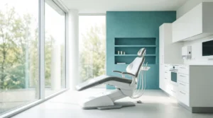 Modern dental operatory at a Reseda dental office ready for a routine teeth cleaning